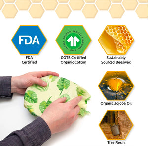 Premium Beeswax Food Wraps (3 Pack)