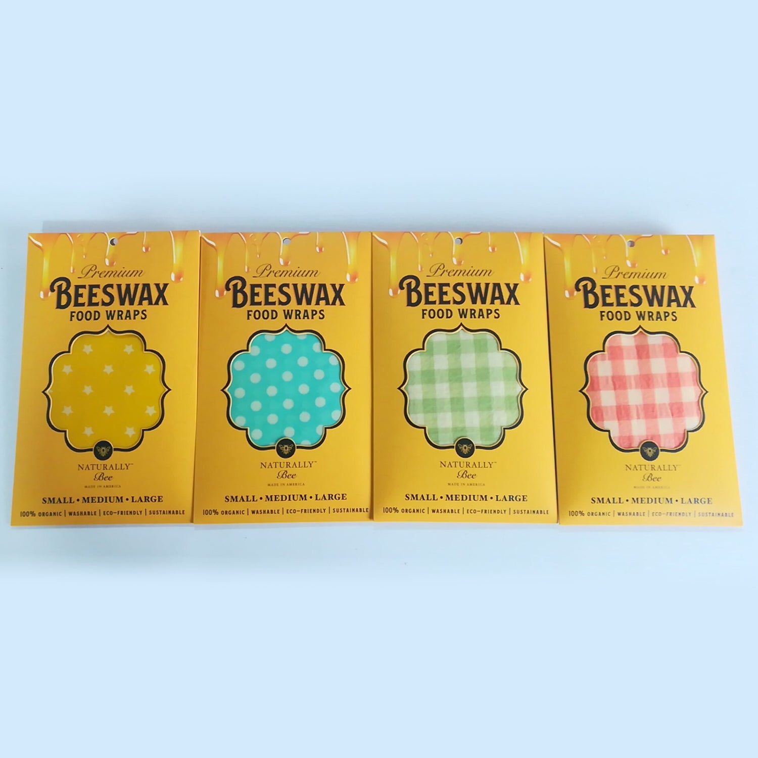 Premium Beeswax Food Wraps (3 Pack)